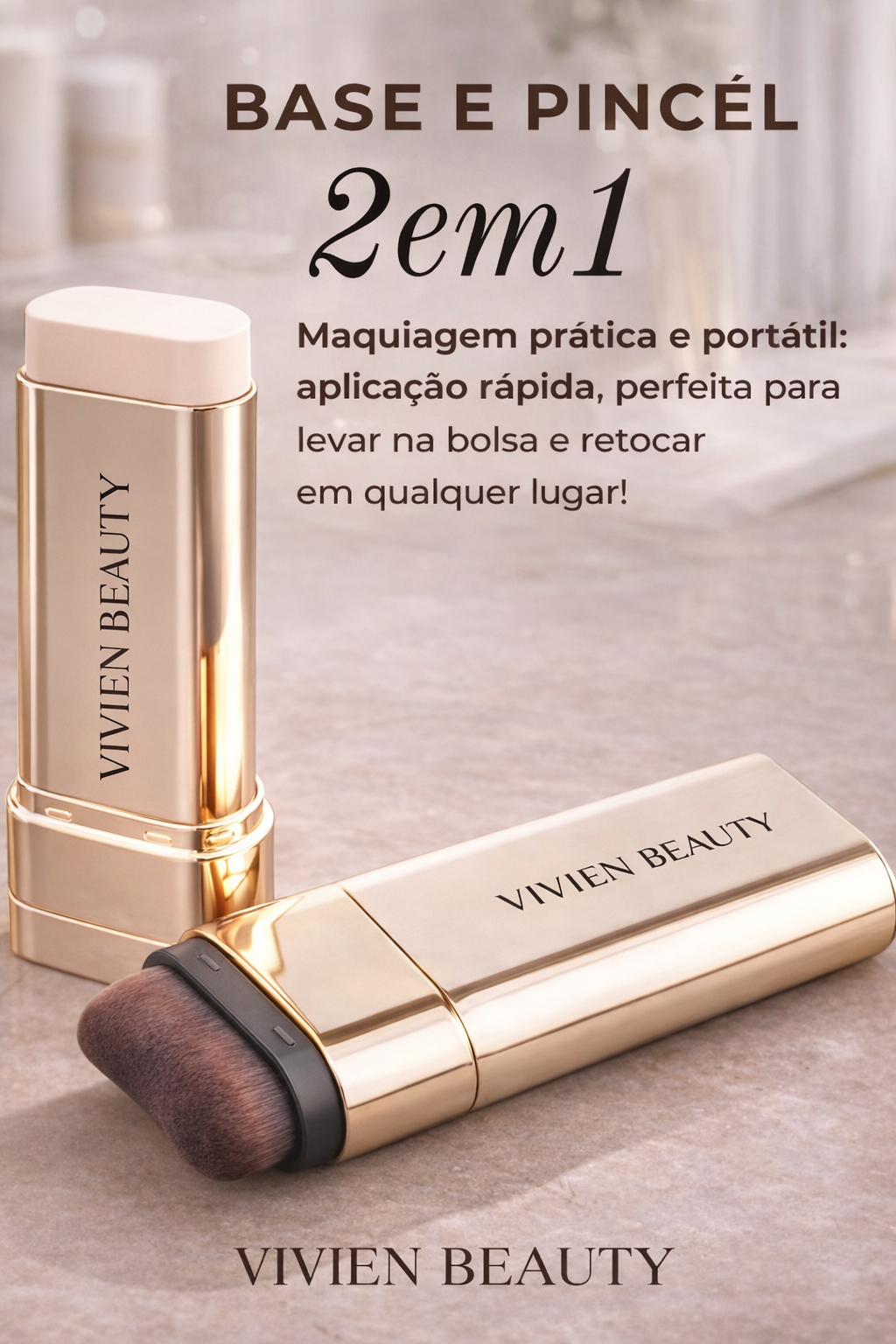 Base Coreana 2 em 1 Vivien Beauty™
