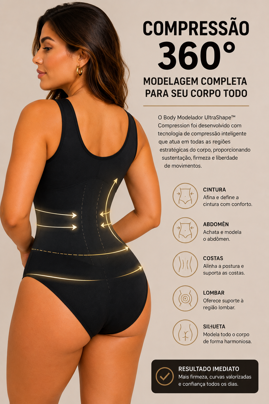 [COMPRE 1 LEVE 2] Body Modelador UltraShape™ Compression